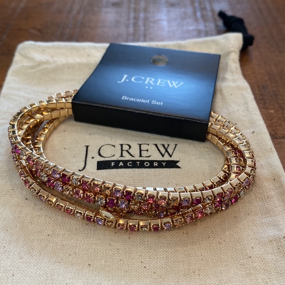 J. Crew Crystal Stretch Bracelets. Set of 5. - Picture 4 of 11